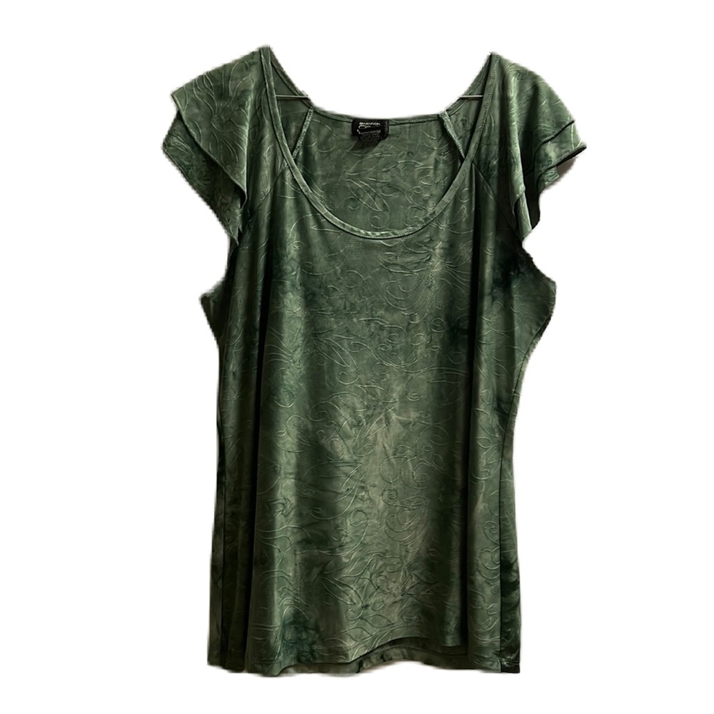 Shannon Ford, Tie Dye, Cap Sleeves, Scoop Neckline Top, Size Large